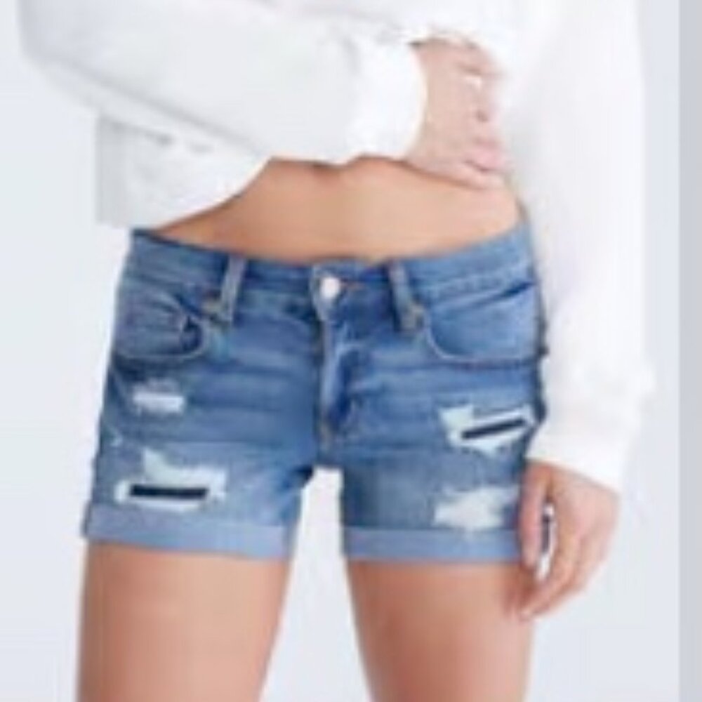 Aeropostale Seriously Stretchy Low-Rise Denim Shorts Size Large